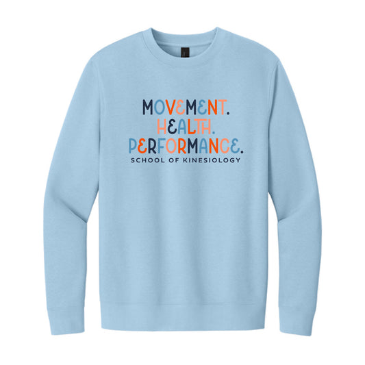 The Movement. Health. Performance. | Adult Ice Blue Crewneck Sweatshirt