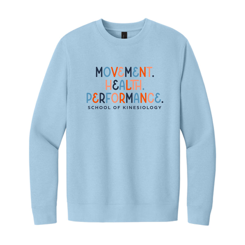 The Movement. Health. Performance. | Adult Ice Blue Crewneck Sweatshirt