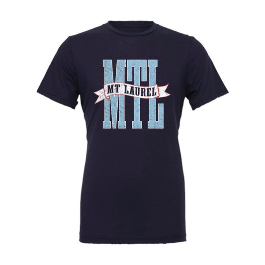 The Mt. Laurel Banner | Adult Navy Tee