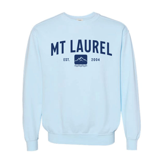 The Mt. Laurel Est Arch | Adult Chambray Sweatshirt