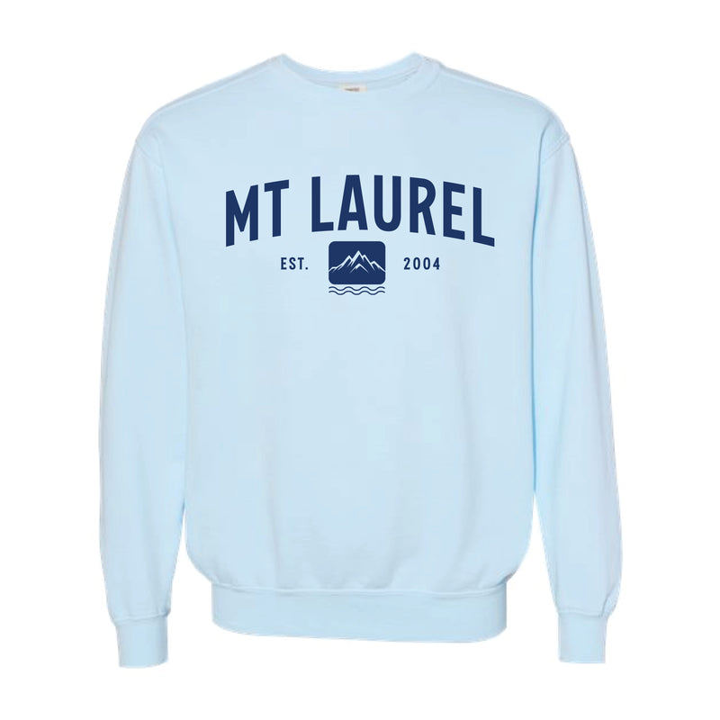 The Mt. Laurel Est Arch | Adult Chambray Sweatshirt