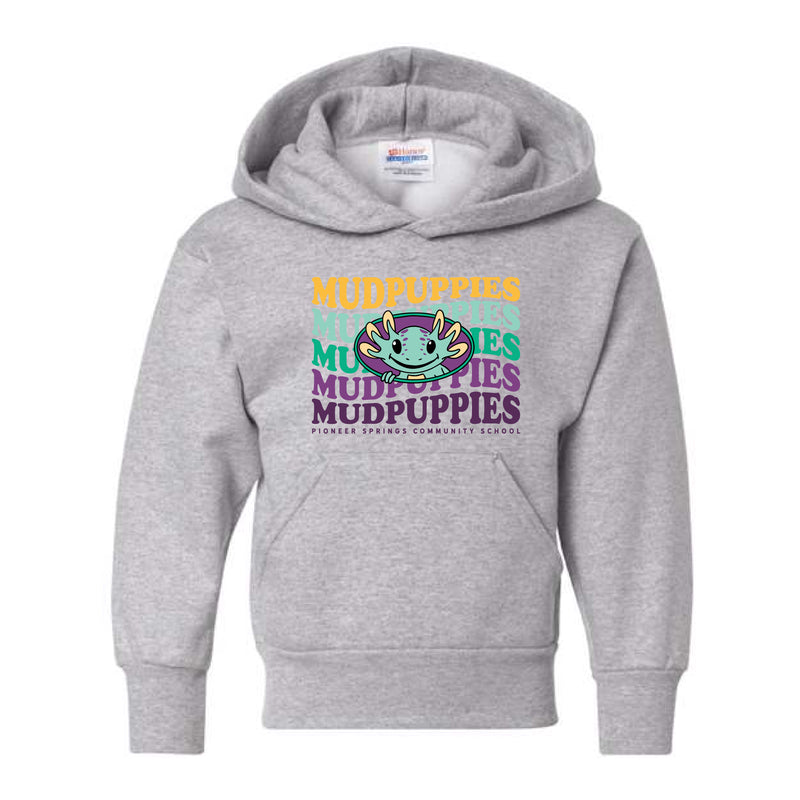 The Mudpuppies Wavy | Light Steel Youth Hooded Sweatshirt