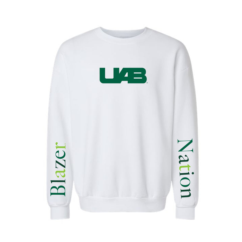 The Multi Blazer Nation | Youth White Sweatshirt