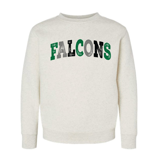 The Multi Falcons Arch | Youth Natural Heather Sweatshirt