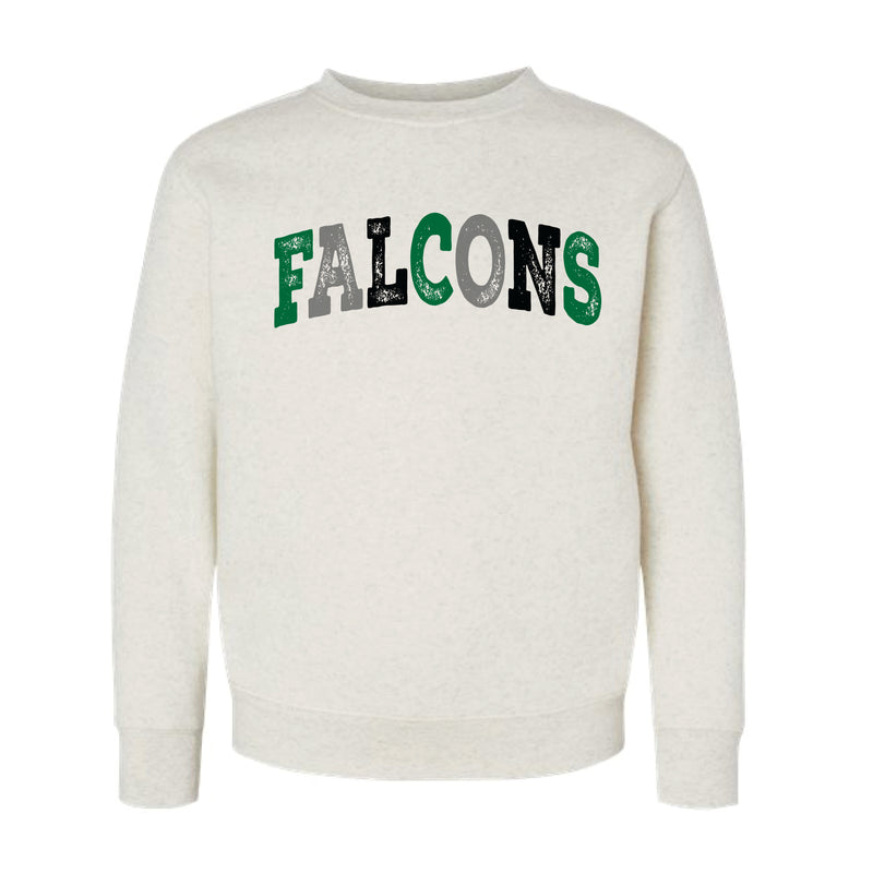 The Multi Falcons Arch | Youth Natural Heather Sweatshirt