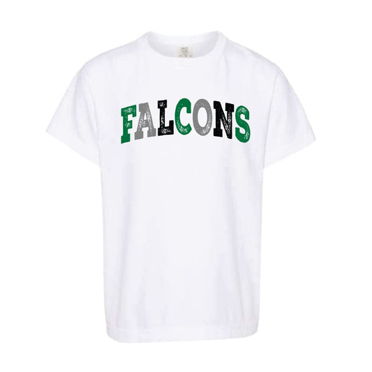 The Multi Falcons Arch | White Youth Tee
