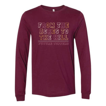 The Multi From the Acres | Adult Maroon Long Sleeve Tee
