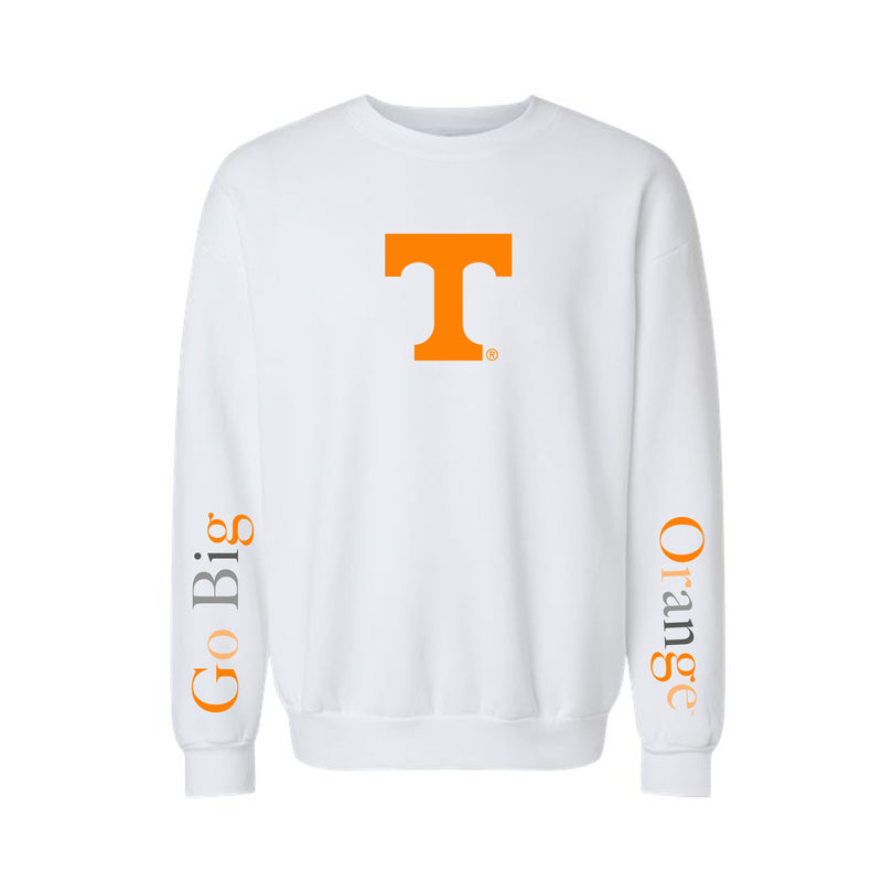 The Multi Go Big Orange | Youth White Sweatshirt