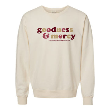 The Multi Goodness & Mercy | Adult Parchment Crewneck Sweatshirt