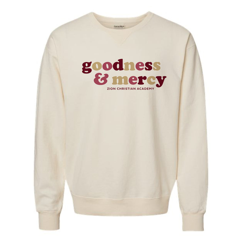 The Multi Goodness & Mercy | Adult Parchment Crewneck Sweatshirt