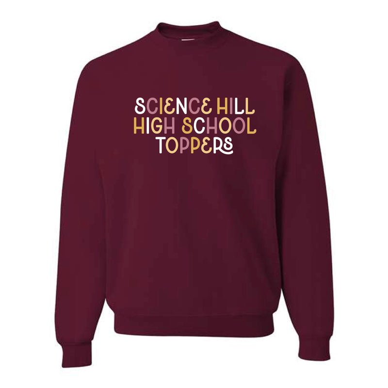 The Multi Science Hill | Youth Maroon Crewneck Sweatshirt