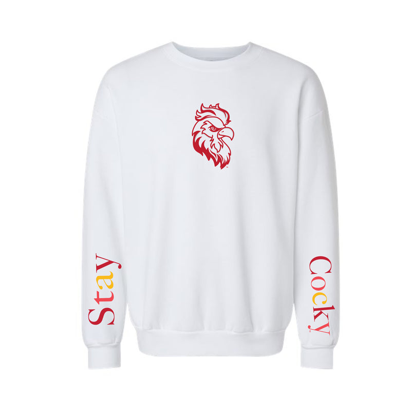 The Multi Stay Cocky | Youth White Sweatshirt