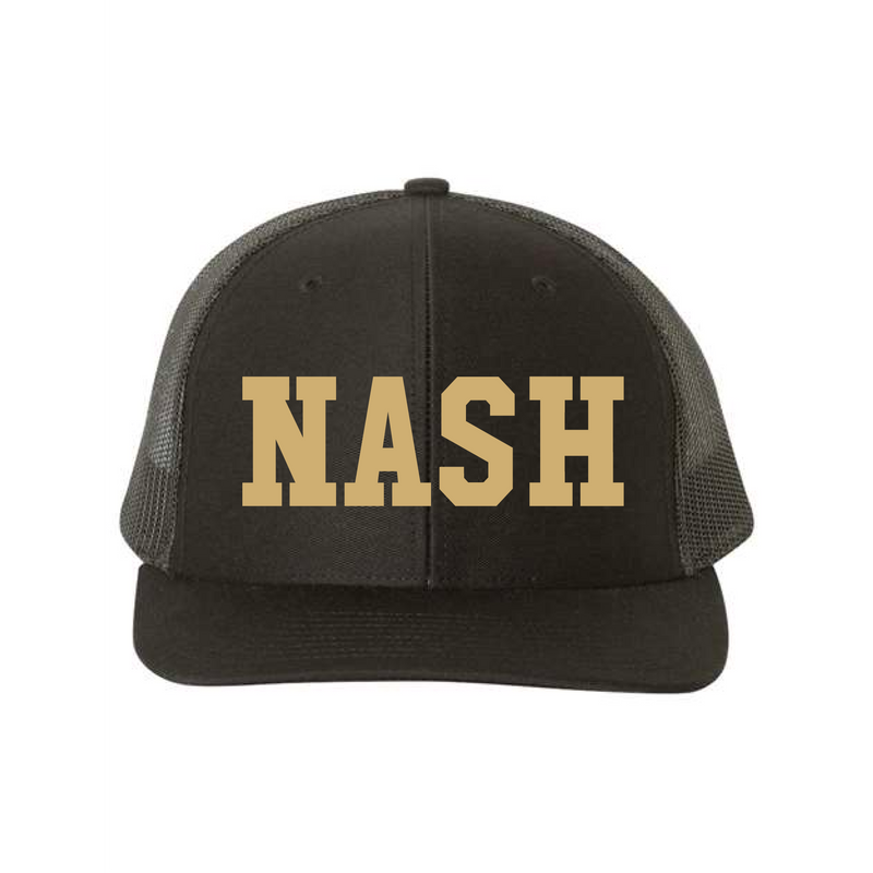 The NASH Embroidered | Black Richardson Trucker Cap