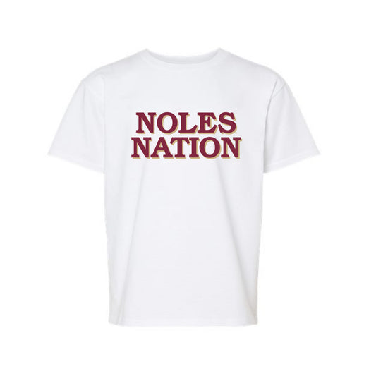 The Noles Nation | Youth White Tee