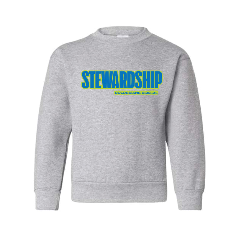 The Neon Stewardship | Youth Light Steel Crewneck