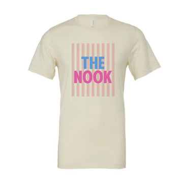 The Nook Stripes | Adult Natural Tee