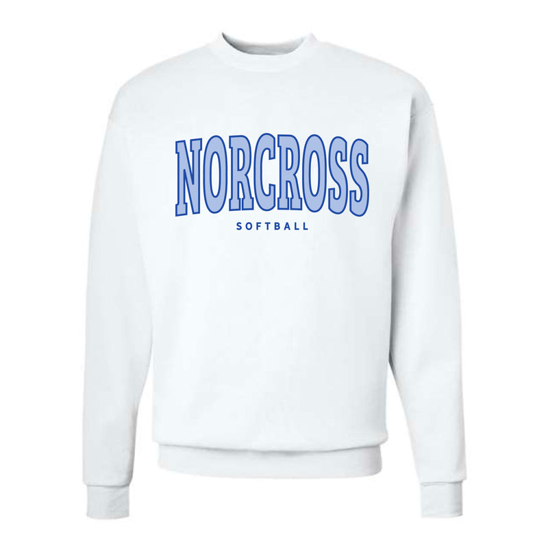 The Norcross Arch | White Crewneck Sweatshirt