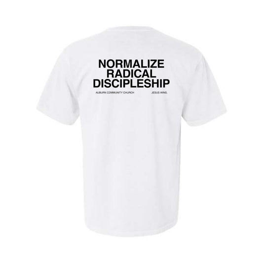 The Normalize Radical Discipleship | Adult White Tee