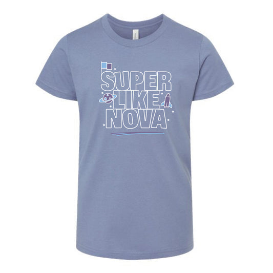 The Nova Outline | Youth Lavender Blue Tee