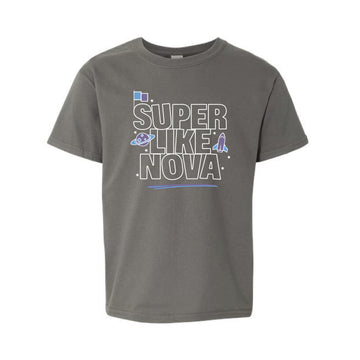 The Nova Outline | Youth Charcoal Tee