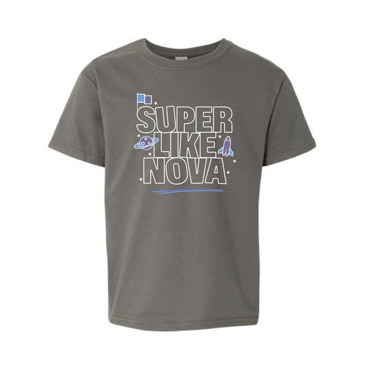 The Nova Outline | Youth Charcoal Tee