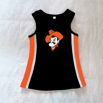 The Oklahoma State | Black Power Stripe V-Neck Cheer Dress