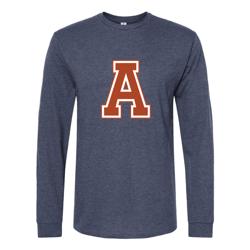 The Old School Auburn A | Heather Denim Long Sleeve