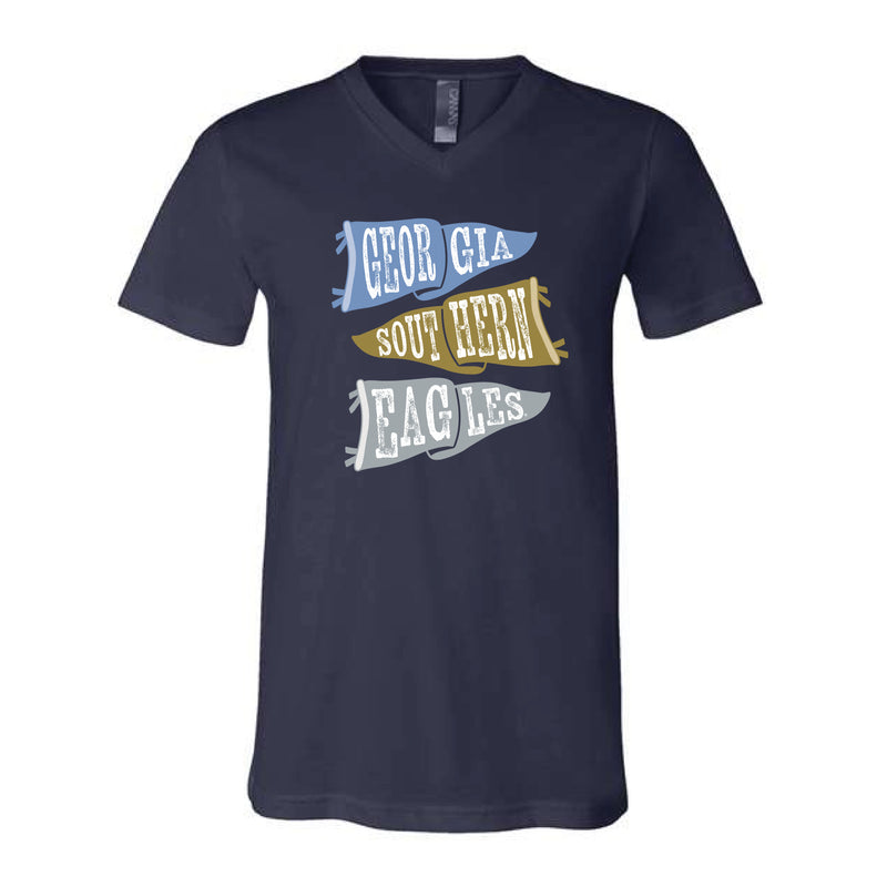 The Ole Georgia Southern Flags | Navy V-Neck Tee