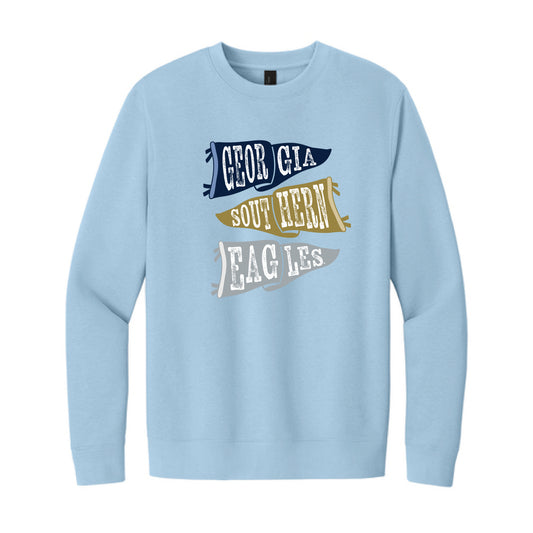 The Ole Georgia Southern Flags | Ice Blue Sweatshirt