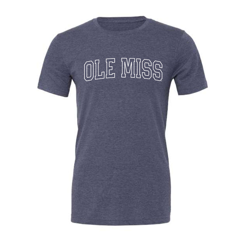 The Ole Miss Arch Outline | Heather Navy Tee