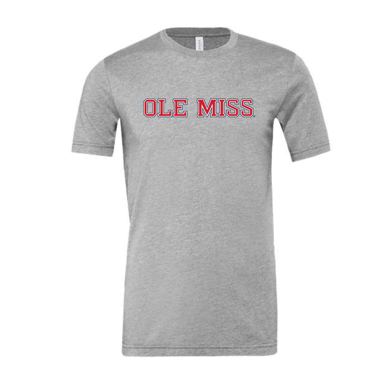 The Ole Miss Block Logo | Athletic Heather Tee