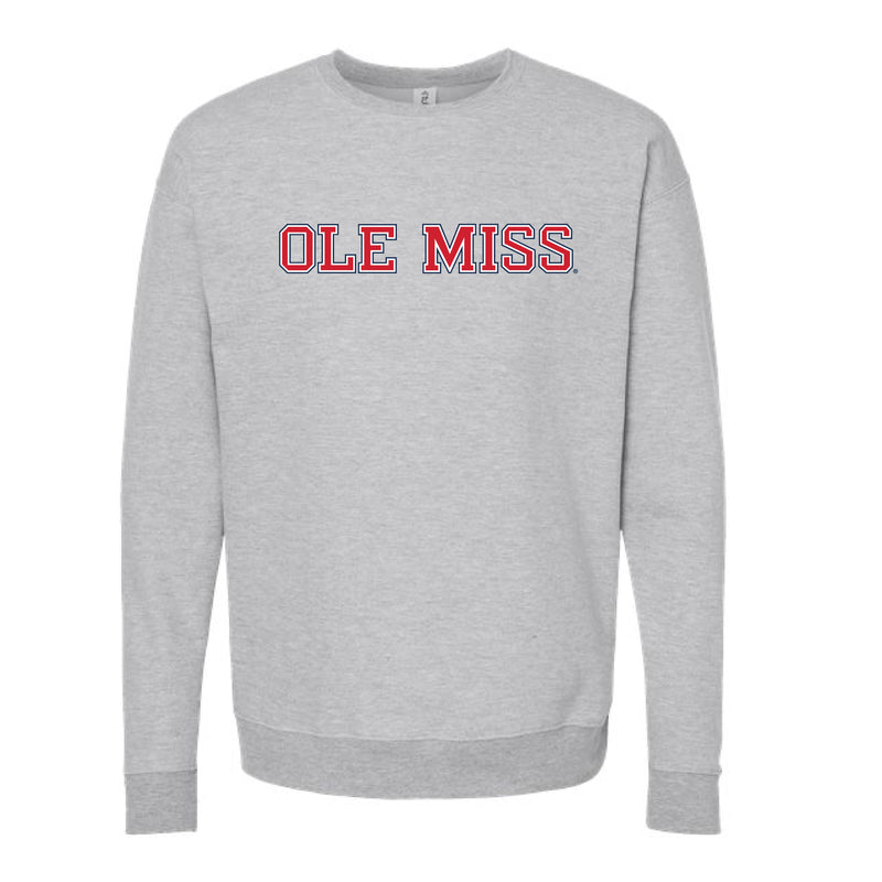 The Ole Miss Block Logo | Heather Grey Sweatshirt