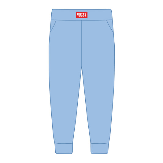 The Becca Joggers Hotty Toddy Woven Label | Light Blue