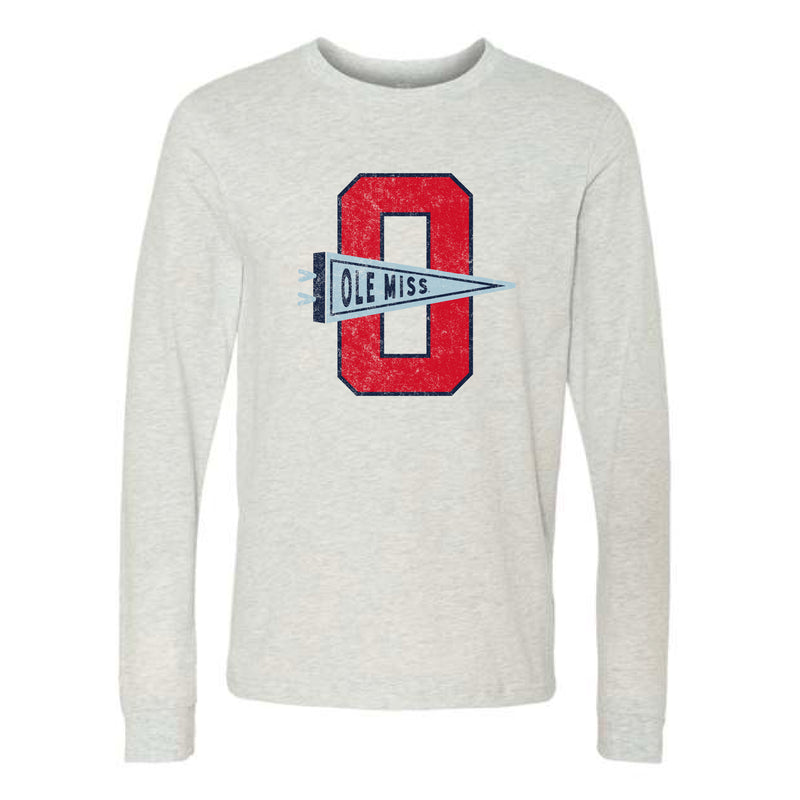 The Ole Miss Pennant | Ash Long Sleeve