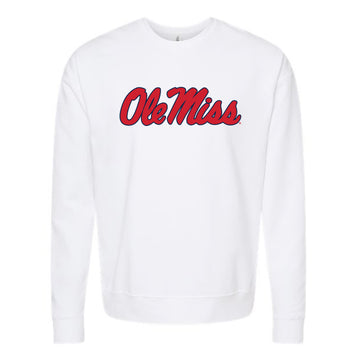 The Ole Miss Script Logo | White Sweatshirt
