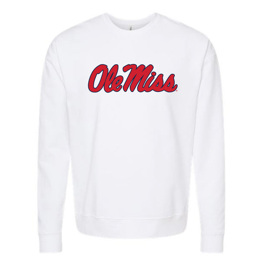 The Ole Miss Script Logo | White Sweatshirt