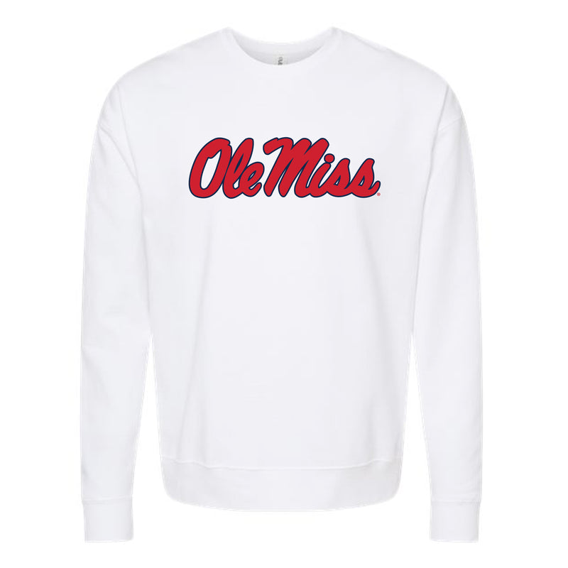 The Ole Miss Script Logo | White Sweatshirt