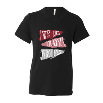 The Ole Troy Flags | Youth Black Tee
