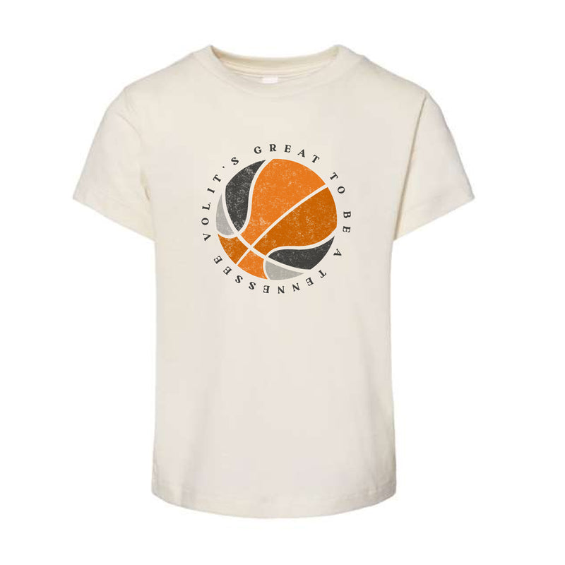 The Orange & Grey Basketball | Toddler Natural Tee