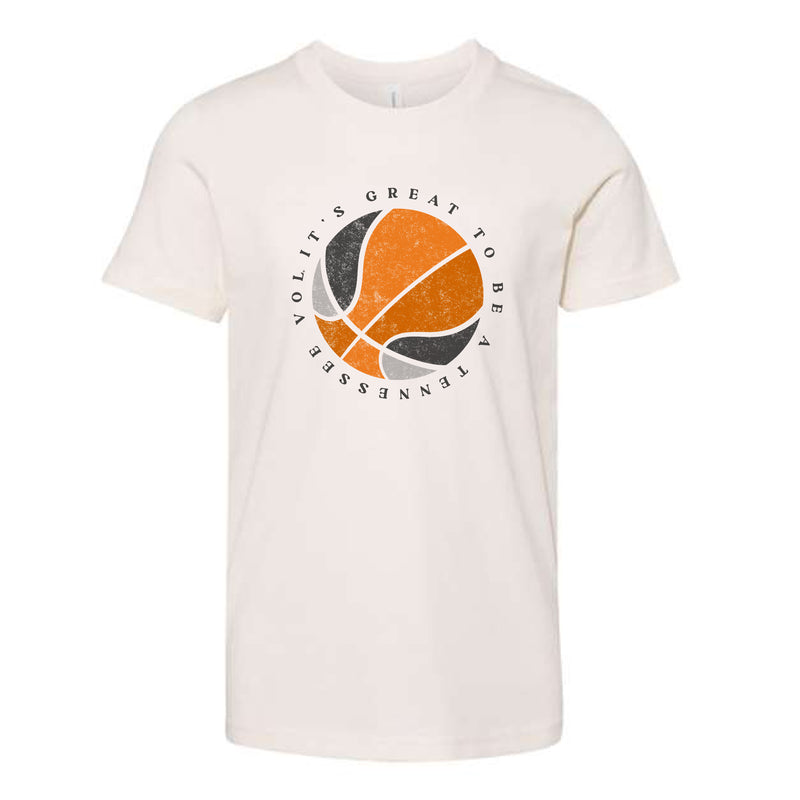 The Orange & Grey Basketball | Youth Natural Tee