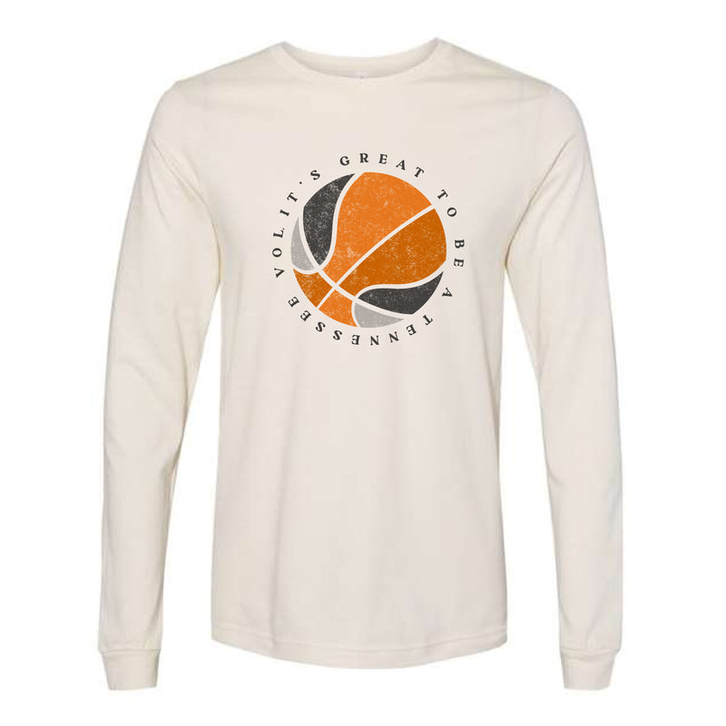 The Orange & Grey Basketball | Natural Long Sleeve