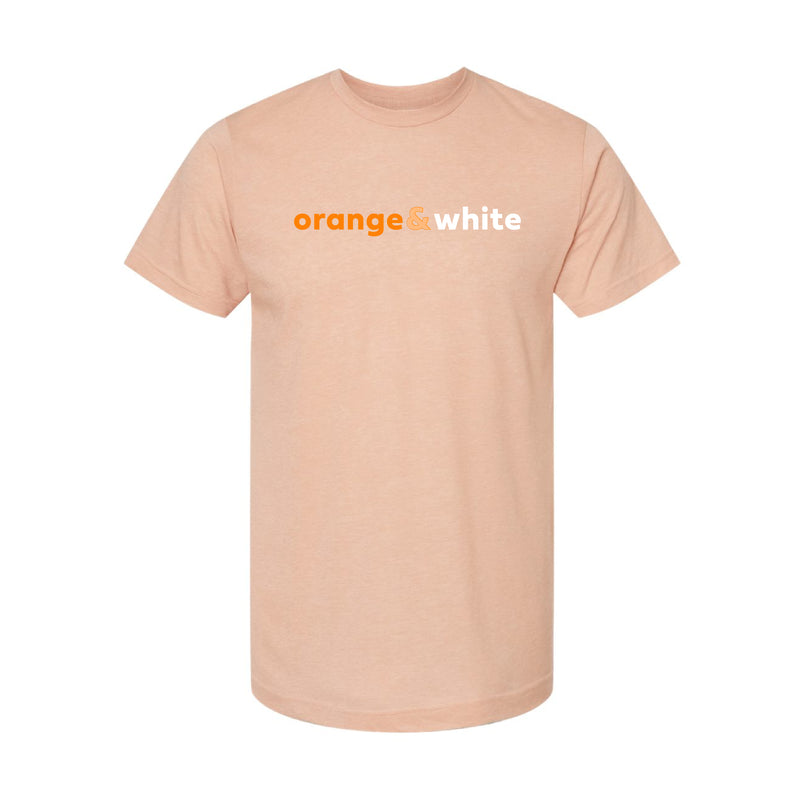 The Orange & White | Heather Peach Tee