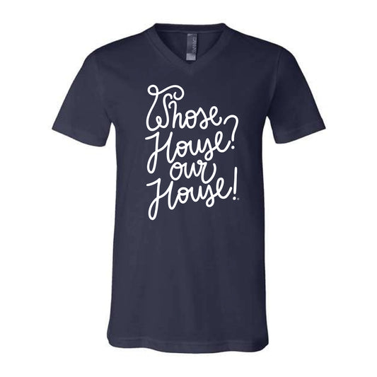 The Our House Script | Navy V-Neck Tee