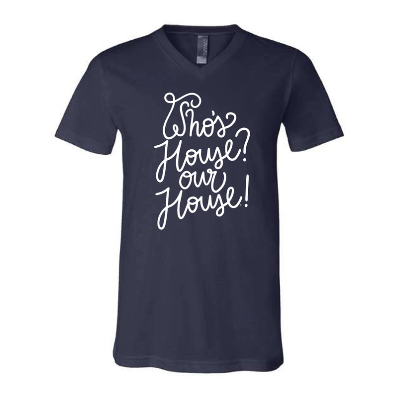 The Our House Script | Navy V-Neck Tee