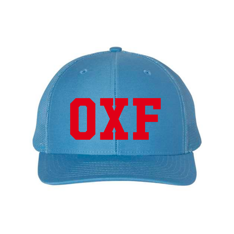 The OXF Embroidered | Columbia Blue Richardson Trucker Cap