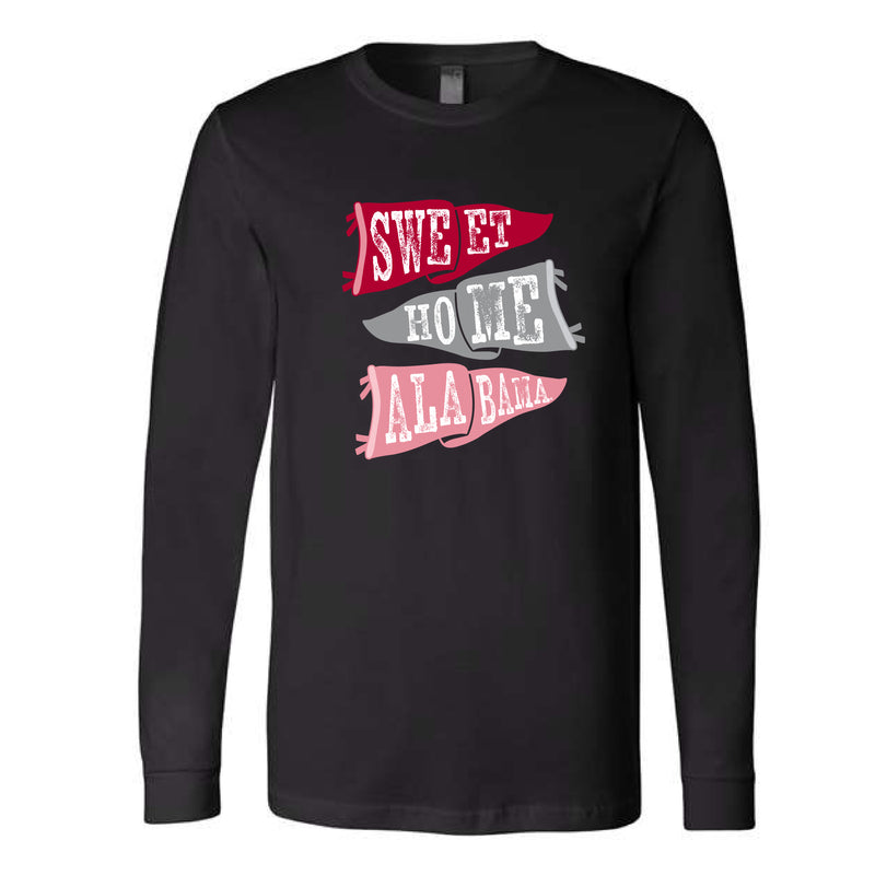The Sweet Home Alabama Flags | Black Long Sleeve Tee