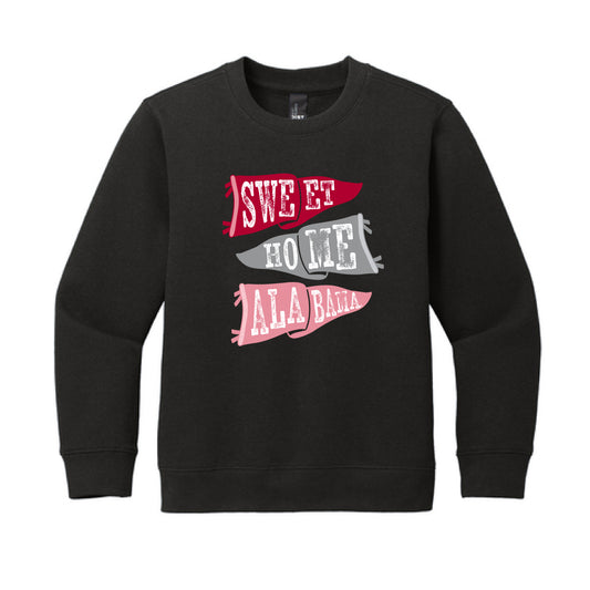 The Ole Alabama Flags | Youth Black Sweatshirt