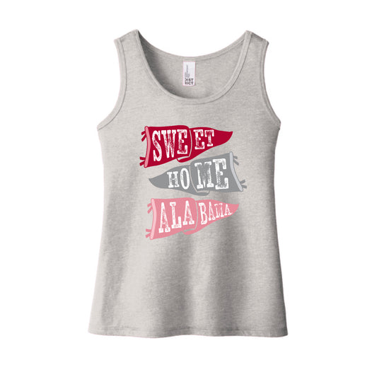 The Ole Alabama Flags | Youth Light Heather Grey Tank
