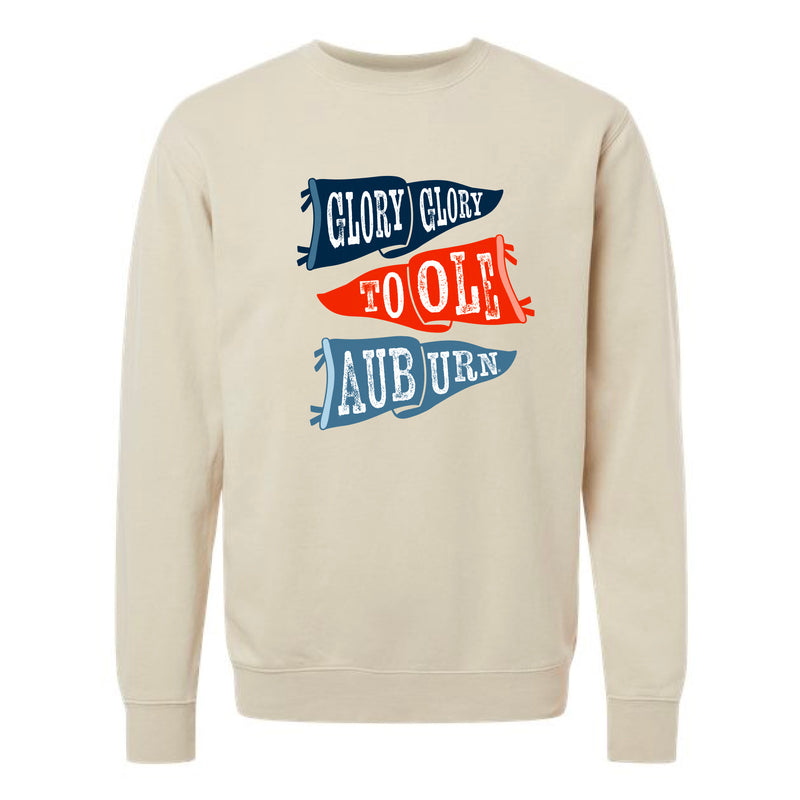 The Ole Auburn Flags | Pigment Ivory Crewneck Sweatshirt