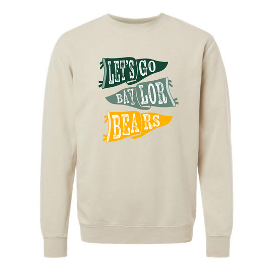 The Ole Baylor Flags | Pigment Ivory Sweatshirt